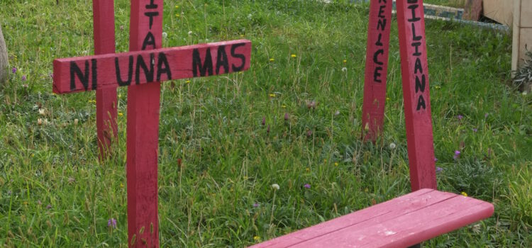 Besuch der Gedenkstätte „Denkmal Feminizidopfer Baumwollfeld“ („Memorial Victimas de Feminicidio Campo Algodonero“)