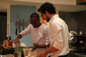 The cook Habtom Mesfin (left) with Goor Somer. Photo: AKDLD