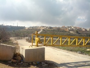 About 66 agricultural gates accompany the security barrier. They are used by Palestinians with a permit whose land is on the other side of the barrier and they are often cause for trouble between them and Israeli police or military or with Israeli officials. Photo: LH